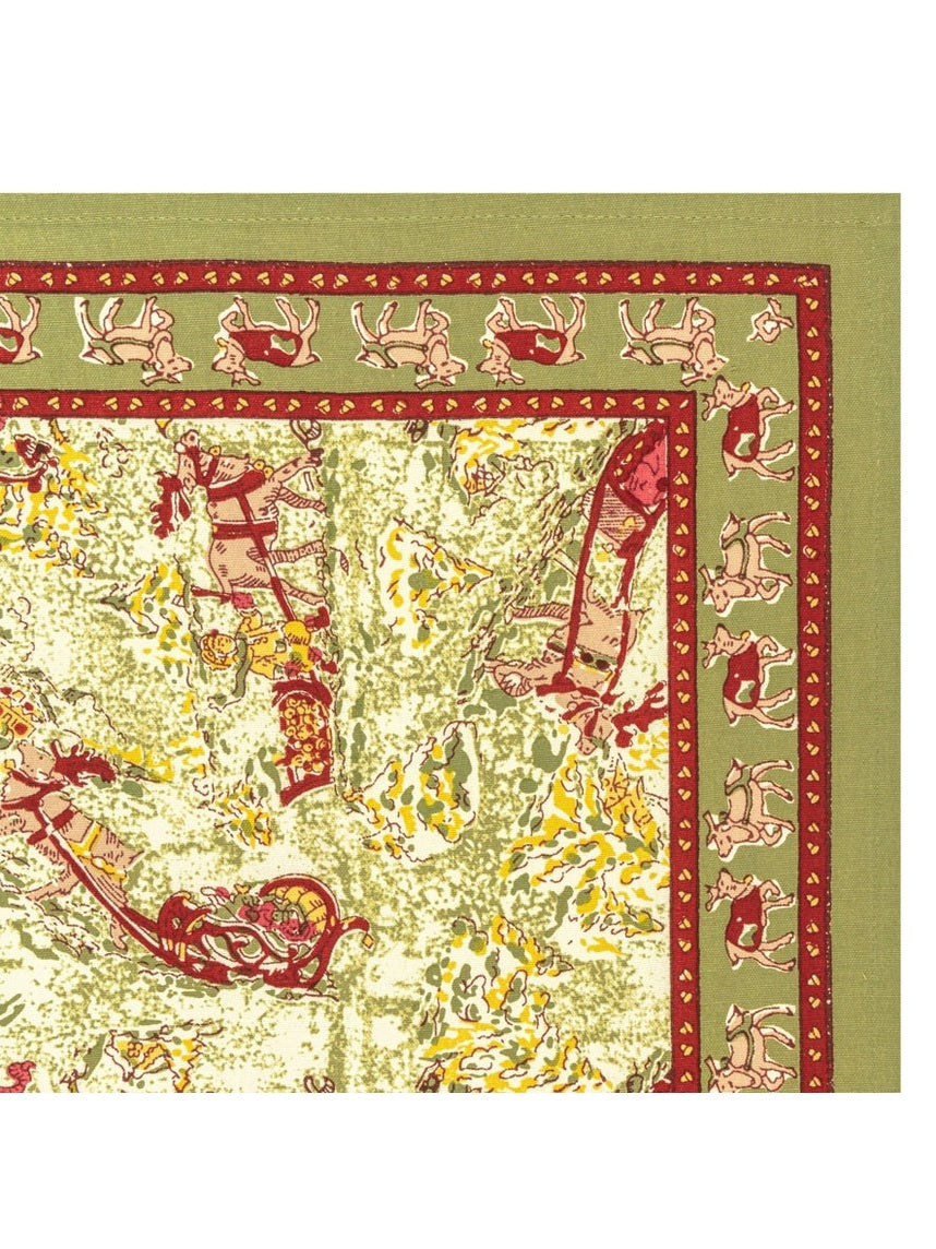 Renne Reindeer Red & Green Tea Towel