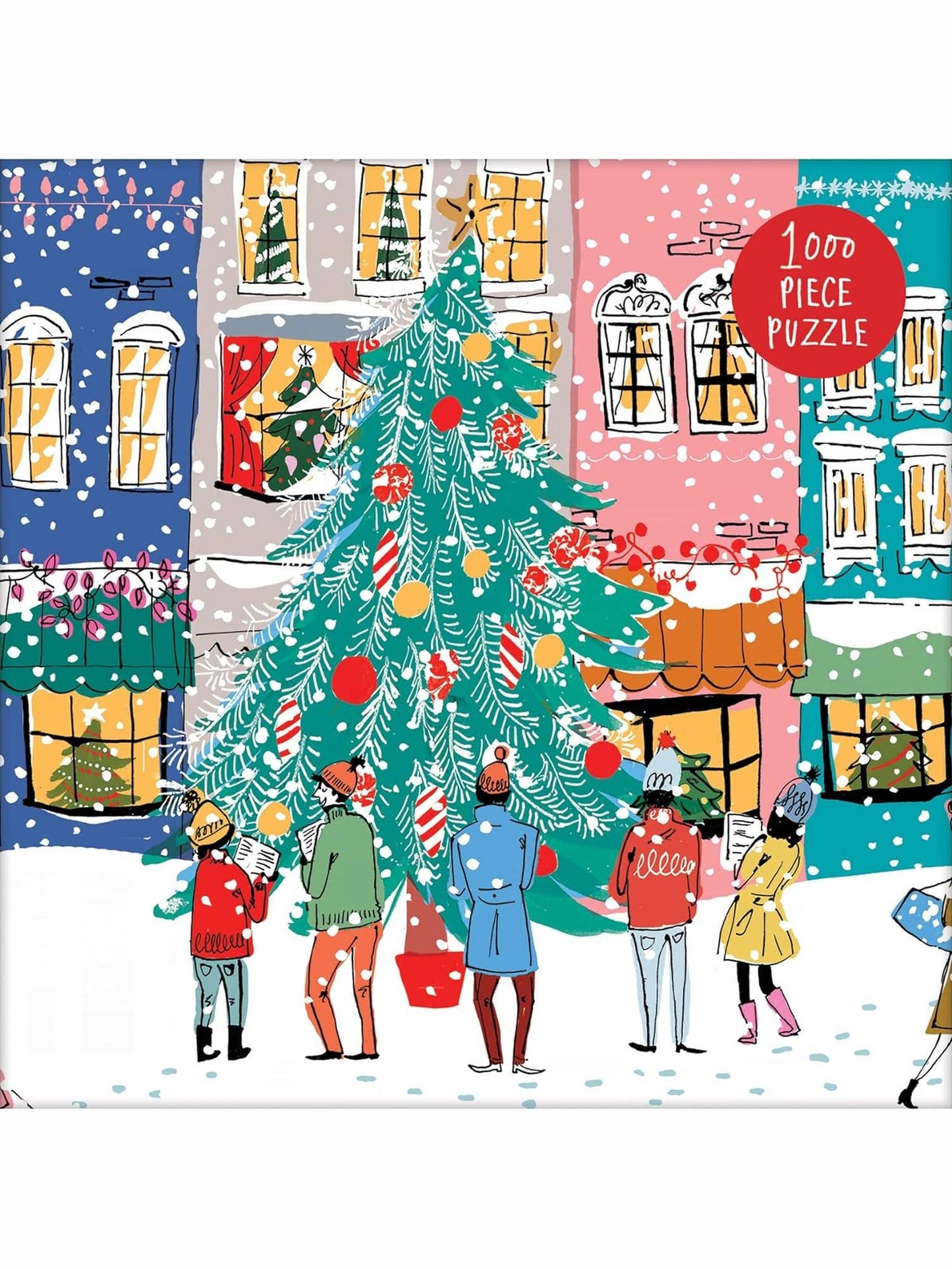 Christmas Carolers Square Boxed 1000 Piece Puzzle