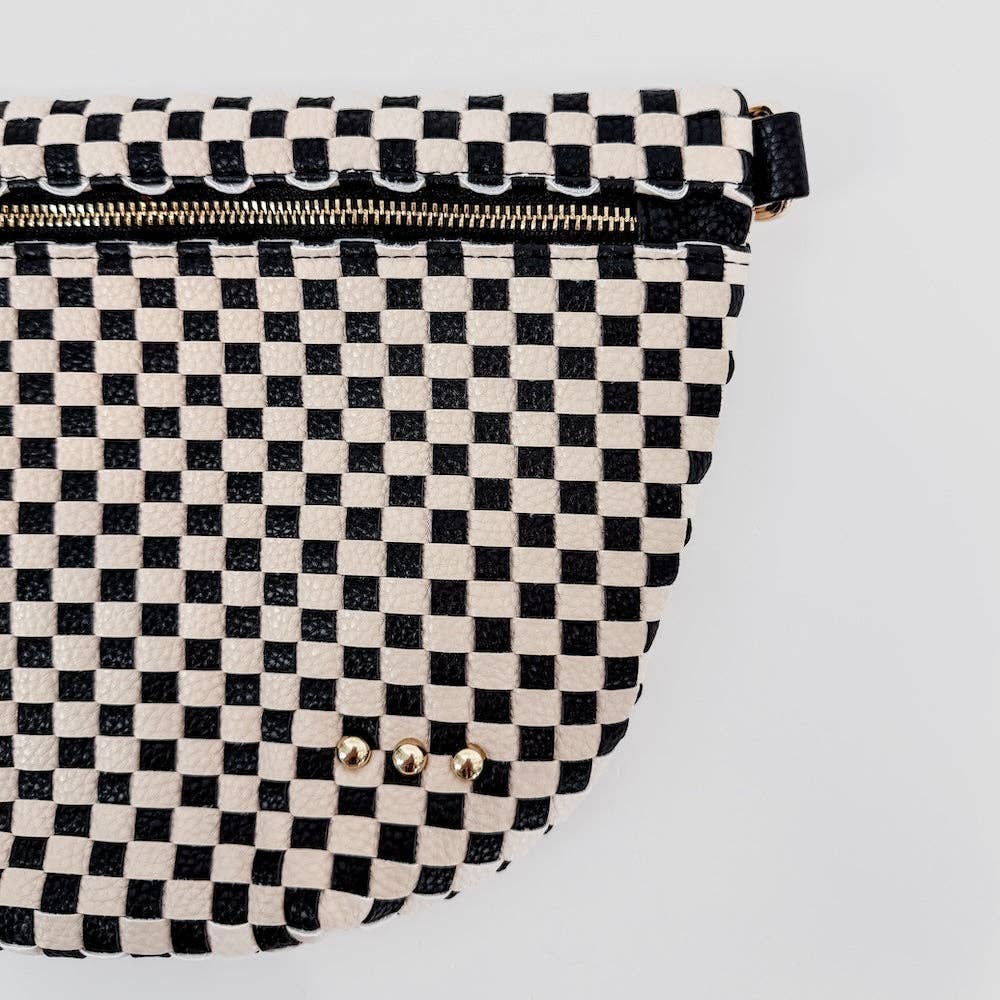 Westlyn Woven Bum Bag Wholesale - NEW COLOR ADDED!: Checkered Emerald