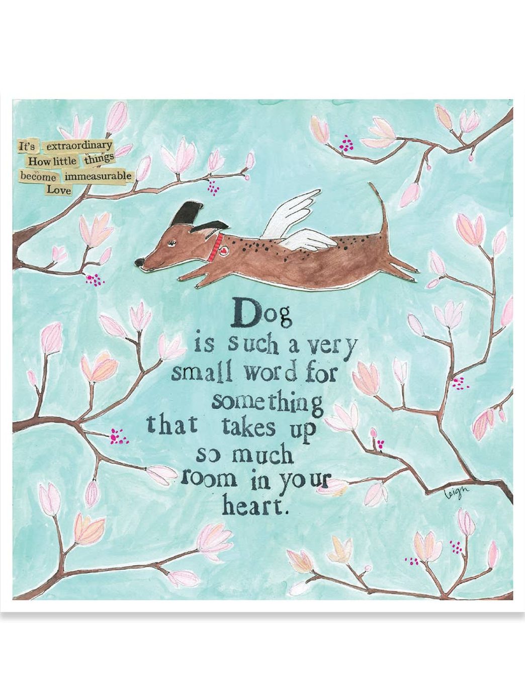 DOG IS A SMALL WORD | CURLY GIRL SYMPATHY CARD: None