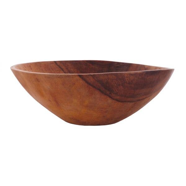 17" Large Peruvian Carved Wooden Salad Bowl