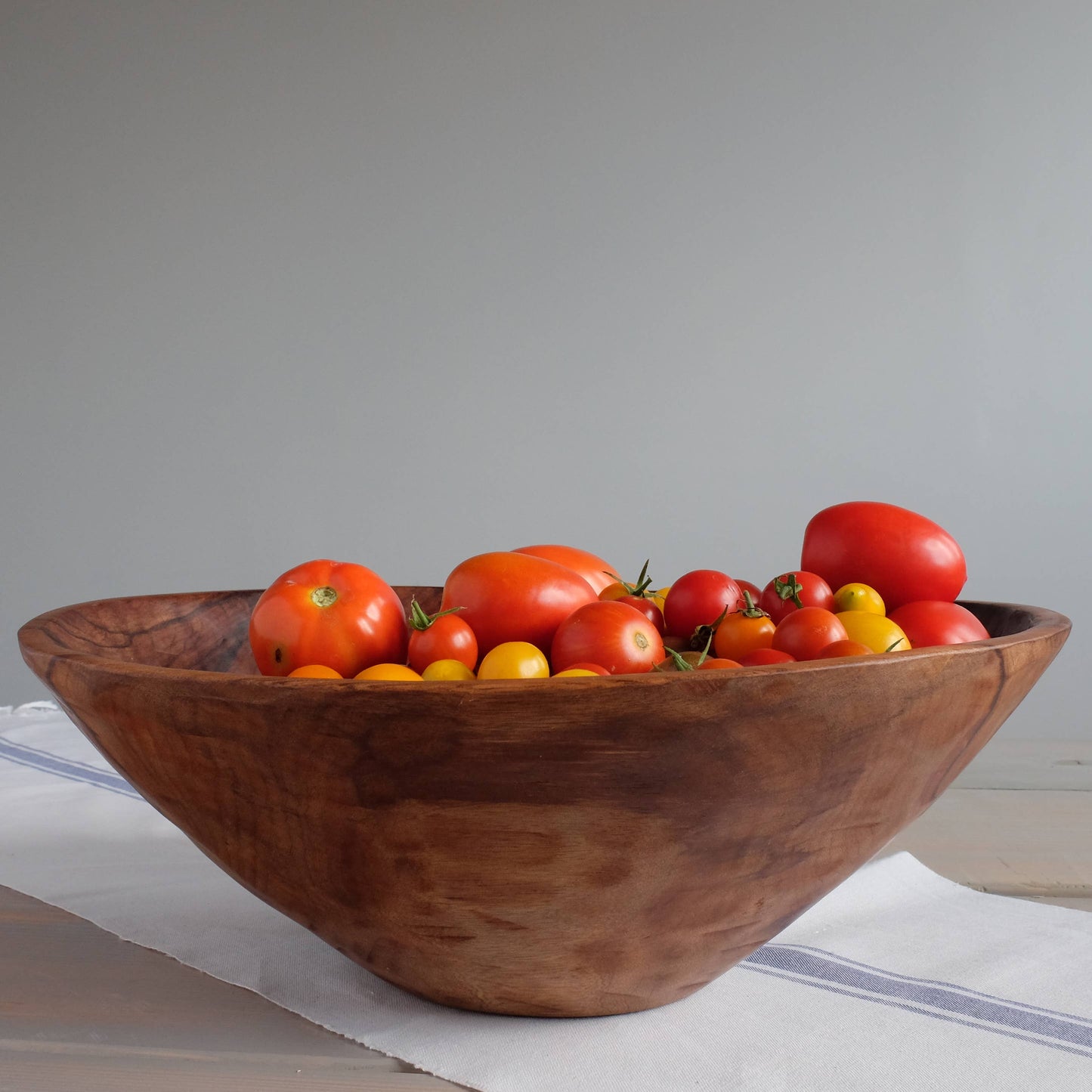 17" Large Peruvian Carved Wooden Salad Bowl