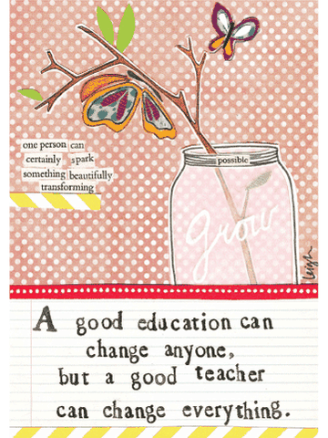 GOOD TEACHER | CURLY GIRL EVERYDAY GREETING CARD: None