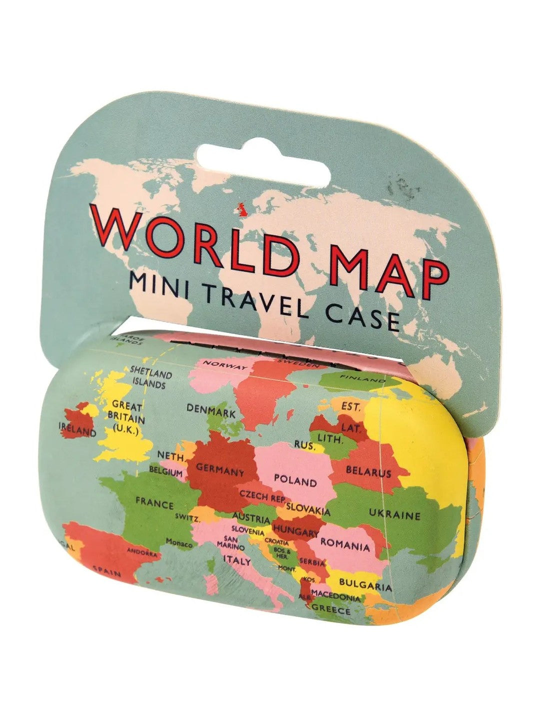 Mini Travel Case - World Map