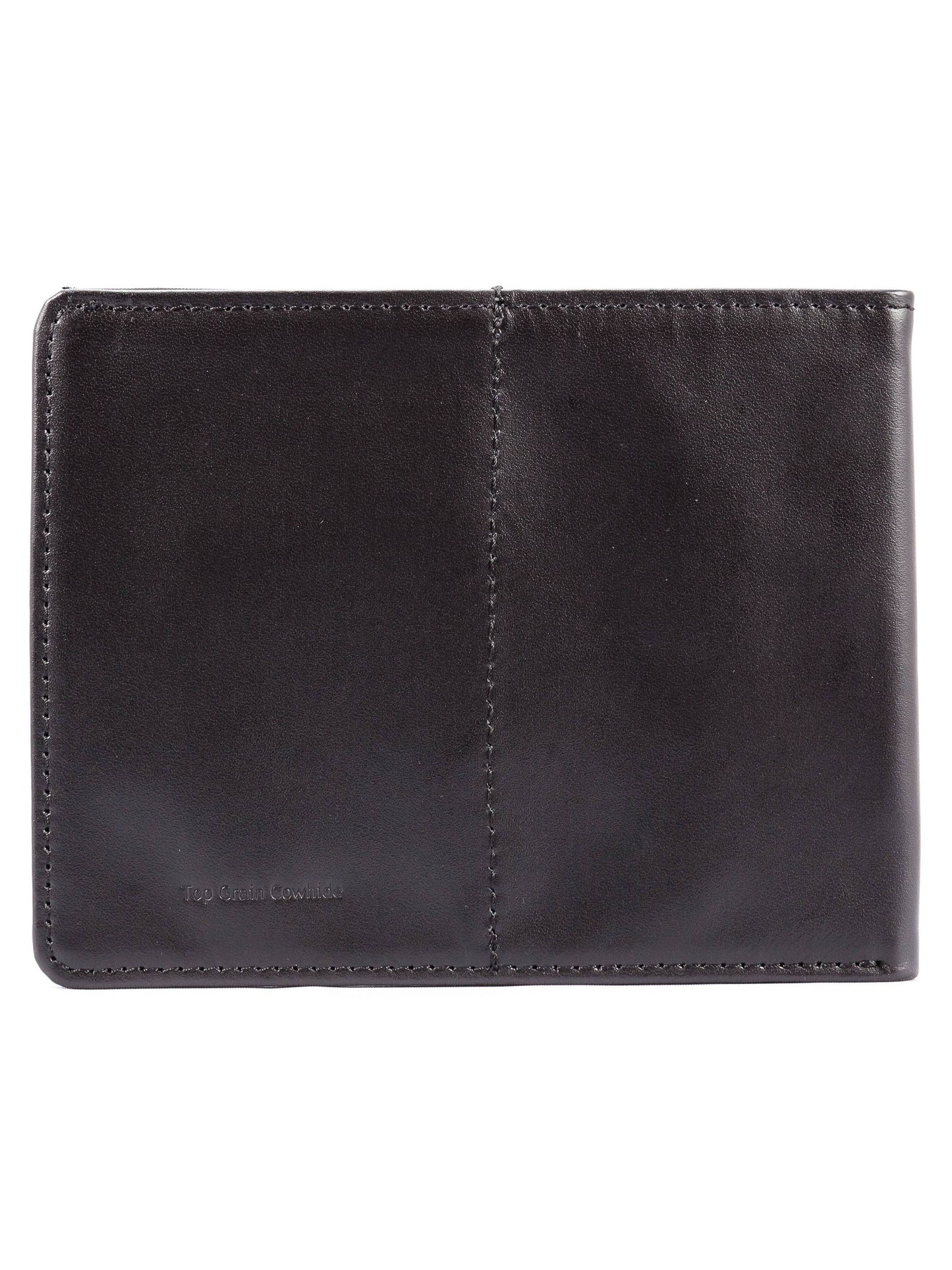 Leather Super Skinny Bifold Wallet - Black