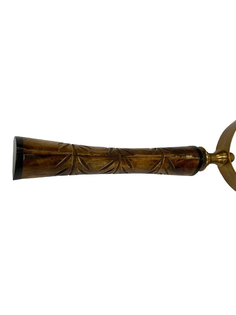 10-1/2" Rectangular Antiqued Brass Magnifier, Horn Handle