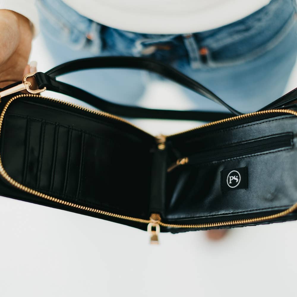 Woven Double Duty Phone Bag : Woven Checkered Navy