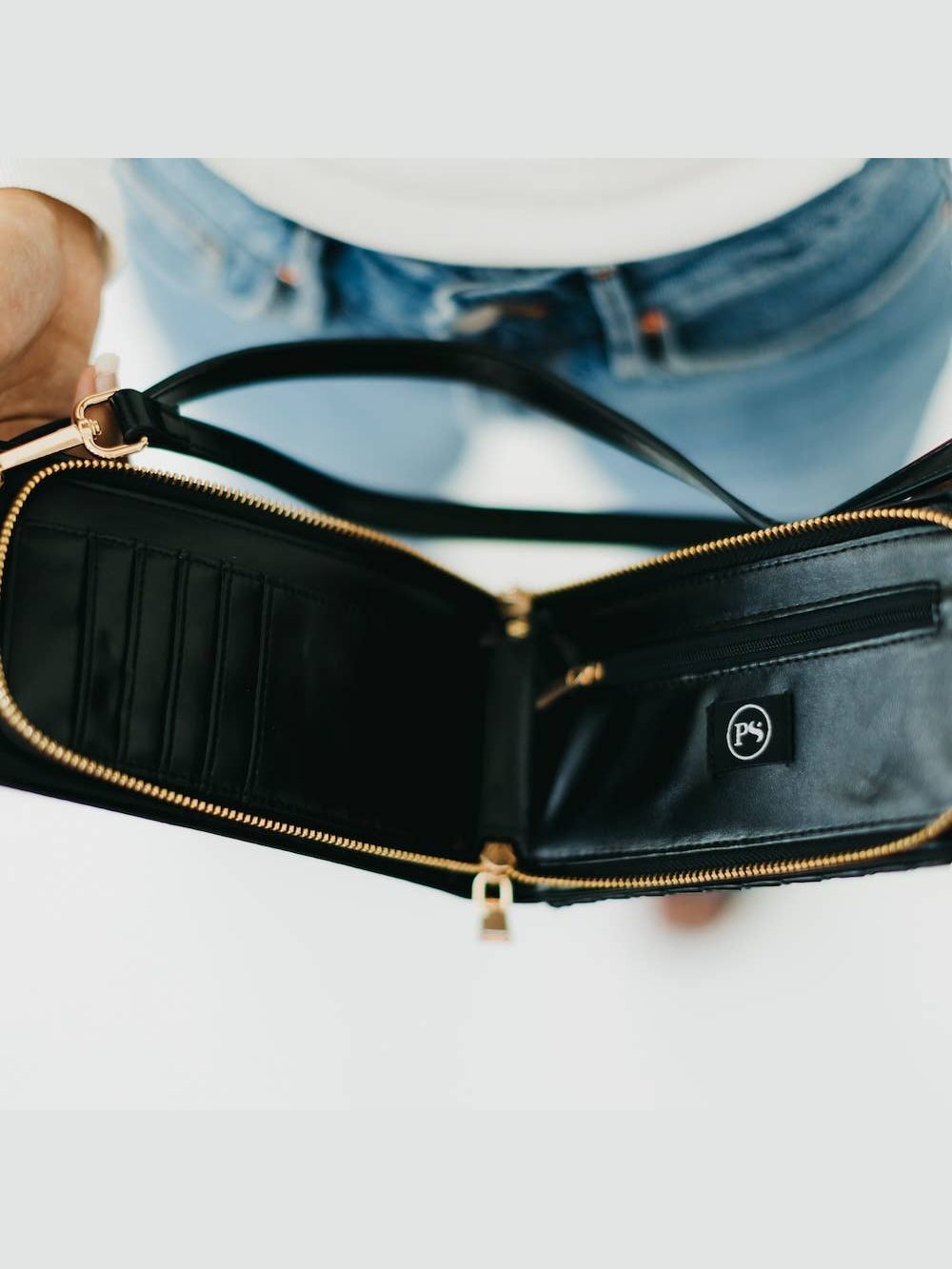 Woven Double Duty Phone Bag : Woven Navy