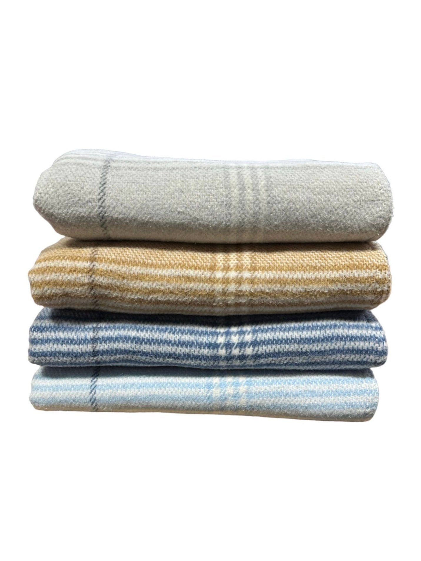 Windowpane Plaid Throw (Sky)