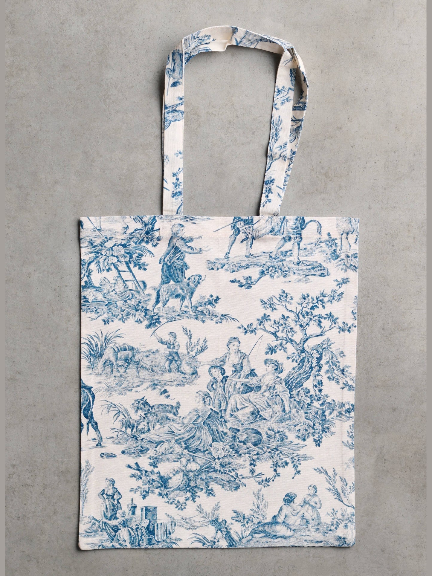 Tote Bag 100% Cotton - The Miller - Blue - 14" x 17"