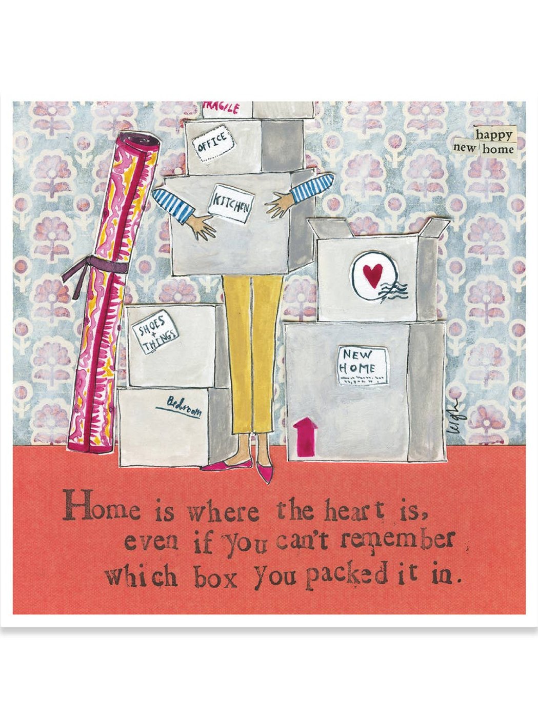 HOME IS WHERE | CURLY GIRL CONGRATULATIONS CARD: None