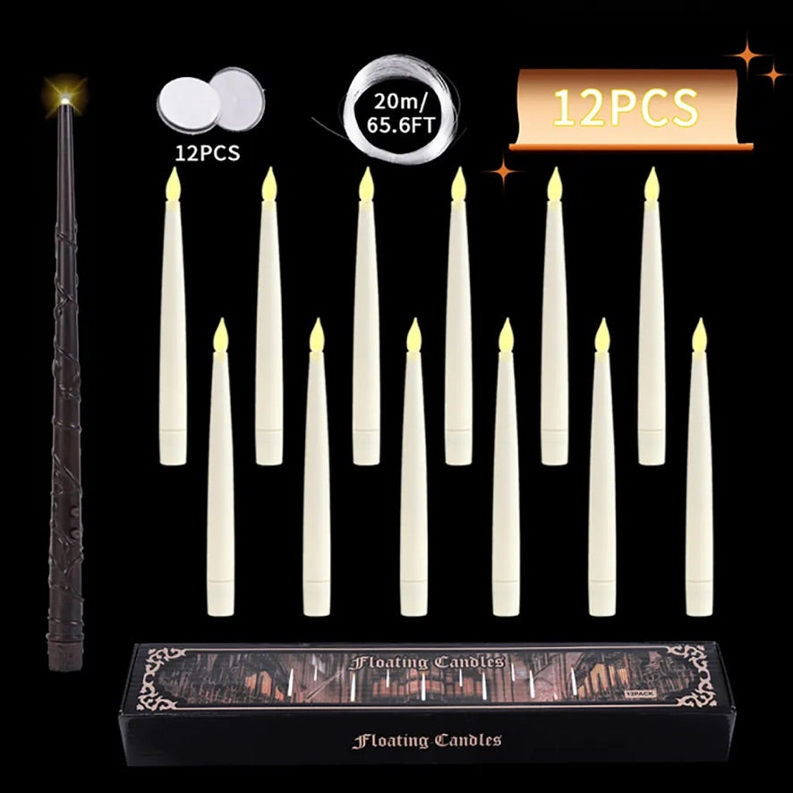 Floating Flickering Candles with Magic Wand