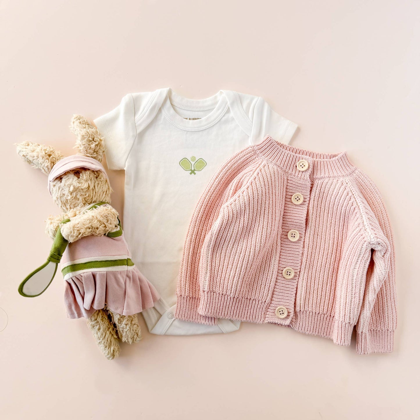Cotton Brioche Cardigan Pink Baby Kid Apparel Valentines: Blush / S 12-24m