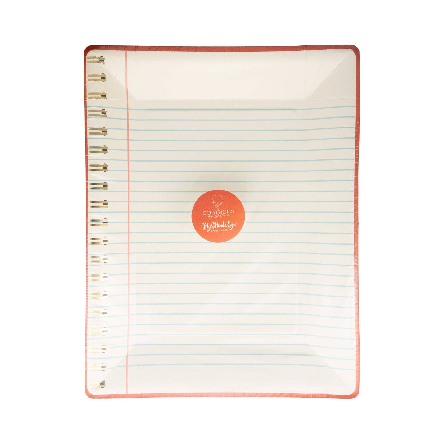 Spiral Notebook Paper Plates (8 per pack)