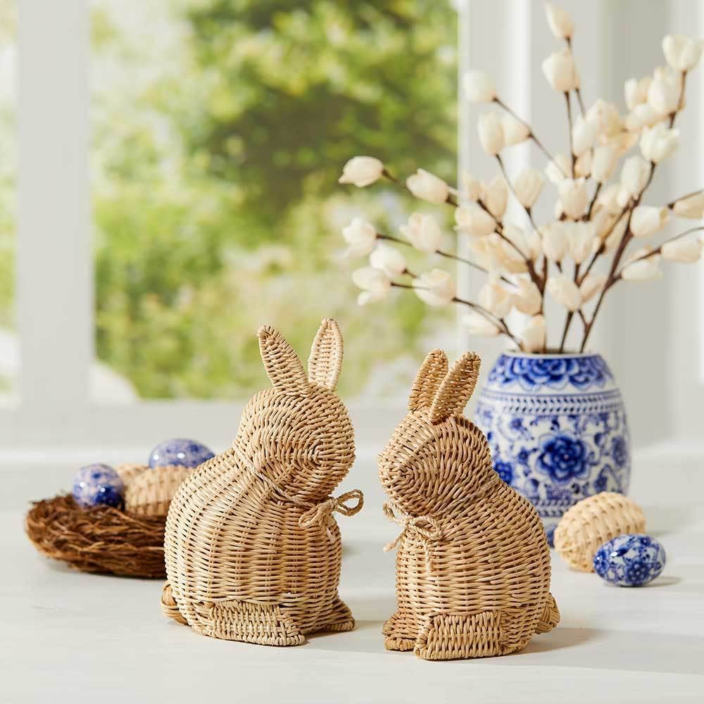 Indigo Bloom Ceramic Easter Eggs - Set of 3