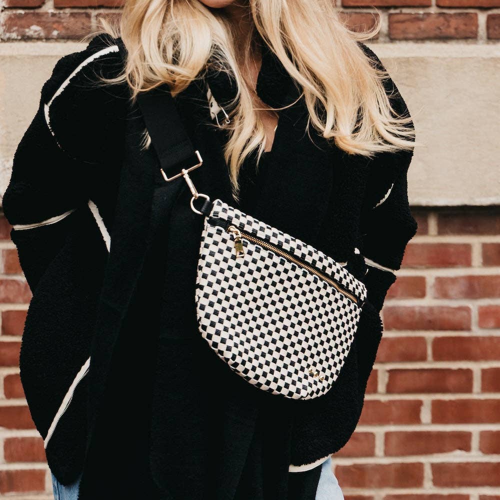 Westlyn Woven Bum Bag Wholesale - NEW COLOR ADDED!: Checkered Emerald