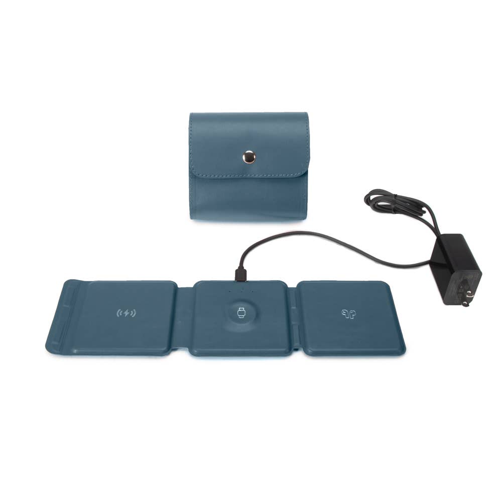 Ellis 3-in-1 Fast Charging Foldable Pad: Black-3616