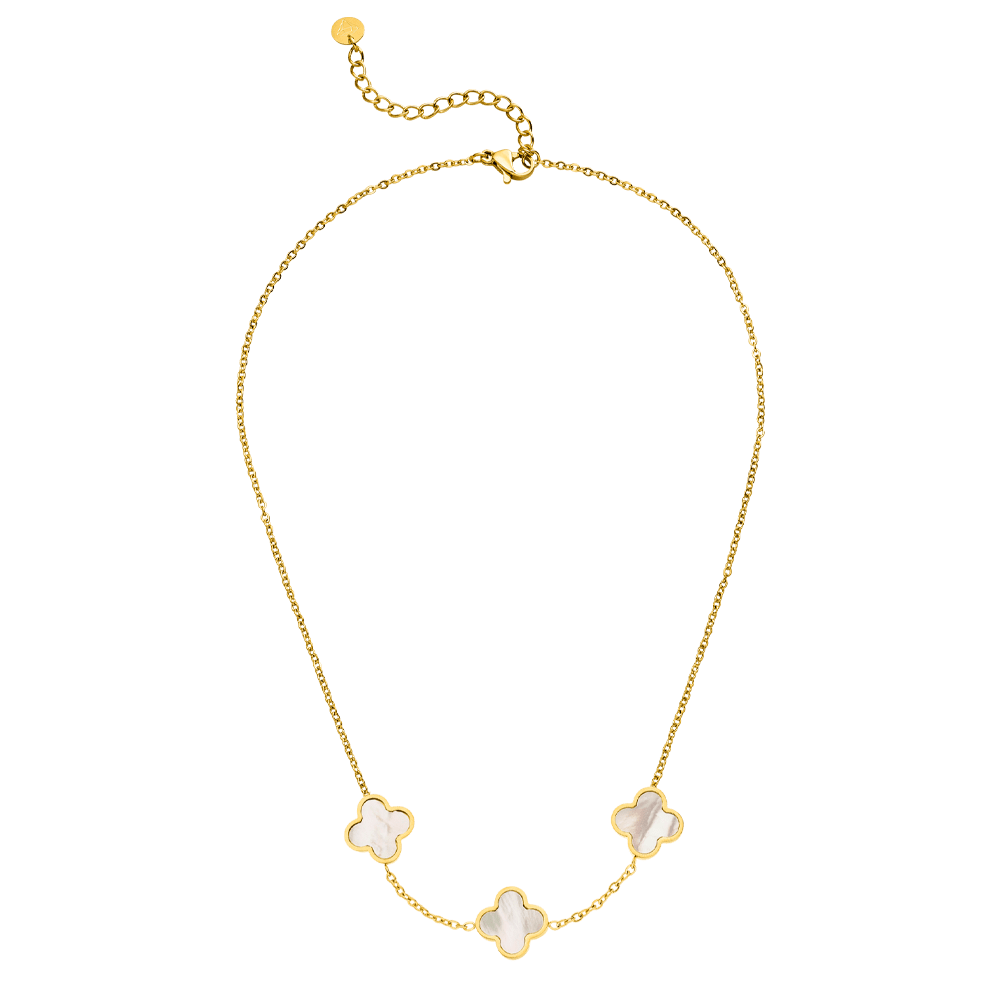 Three Clovers Necklace | 18K gold-plated: Gold