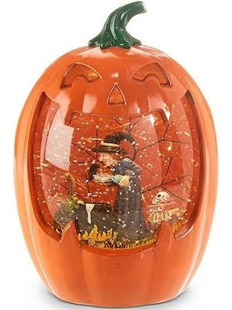 Brewing Witch Lighted Water Pumpkin