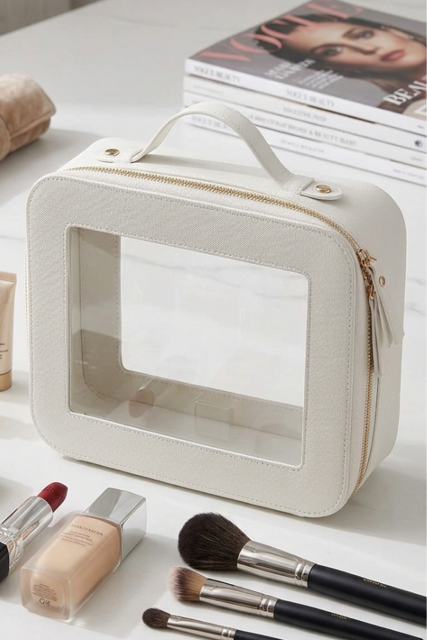 Posie White Clear Travel Bag
