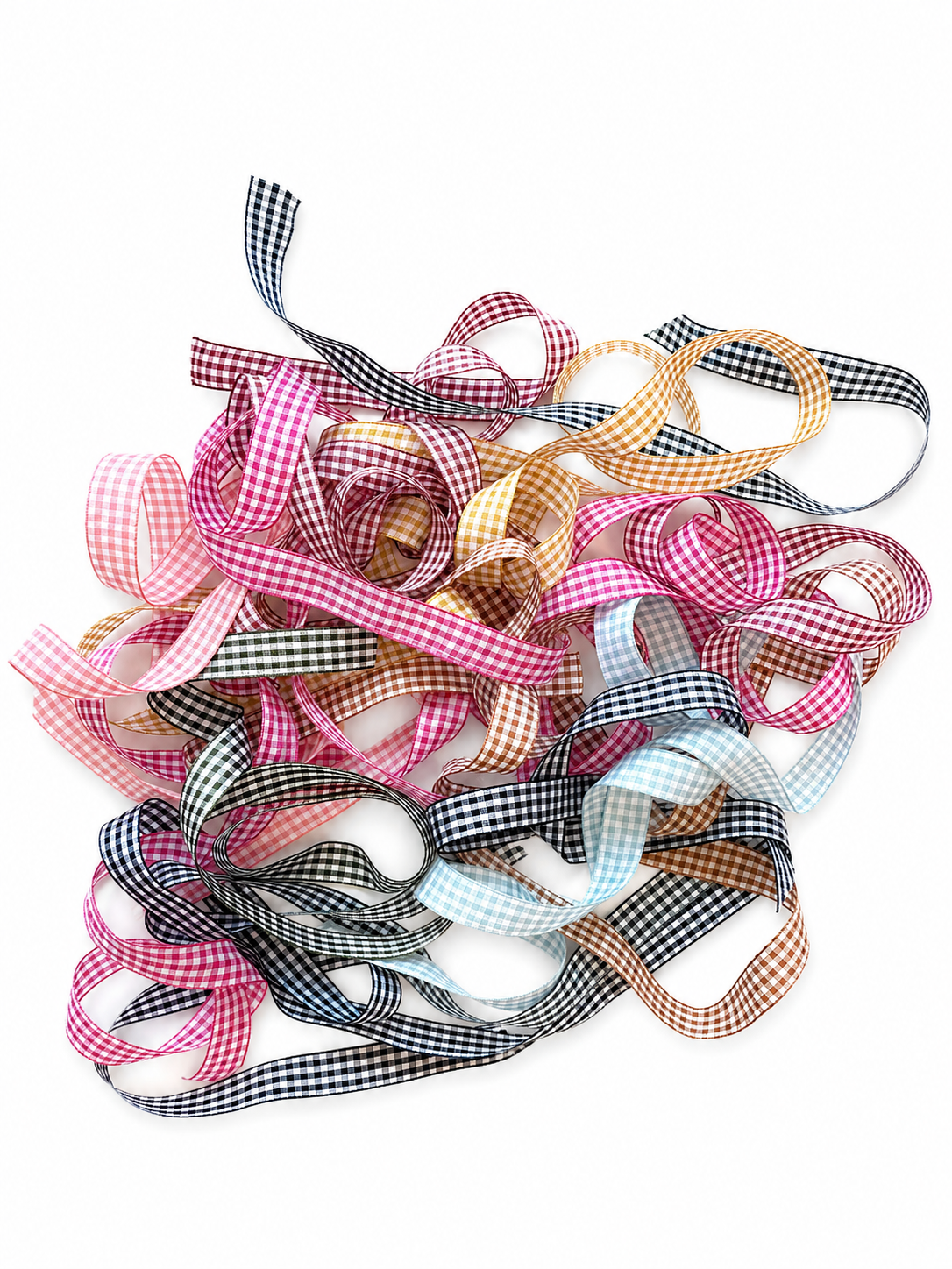 'Pine' Gingham Ribbon