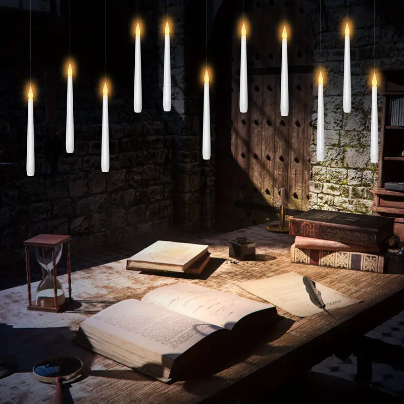 Floating Flickering Candles with Magic Wand