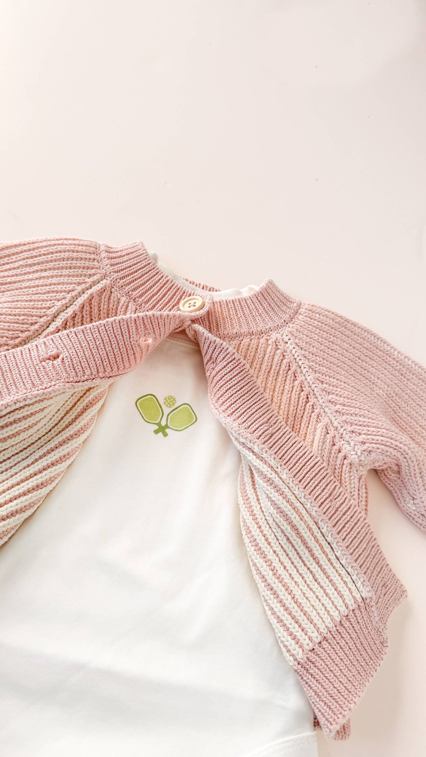 Cotton Brioche Cardigan Pink Baby Kid Apparel Valentines: Blush / S 12-24m