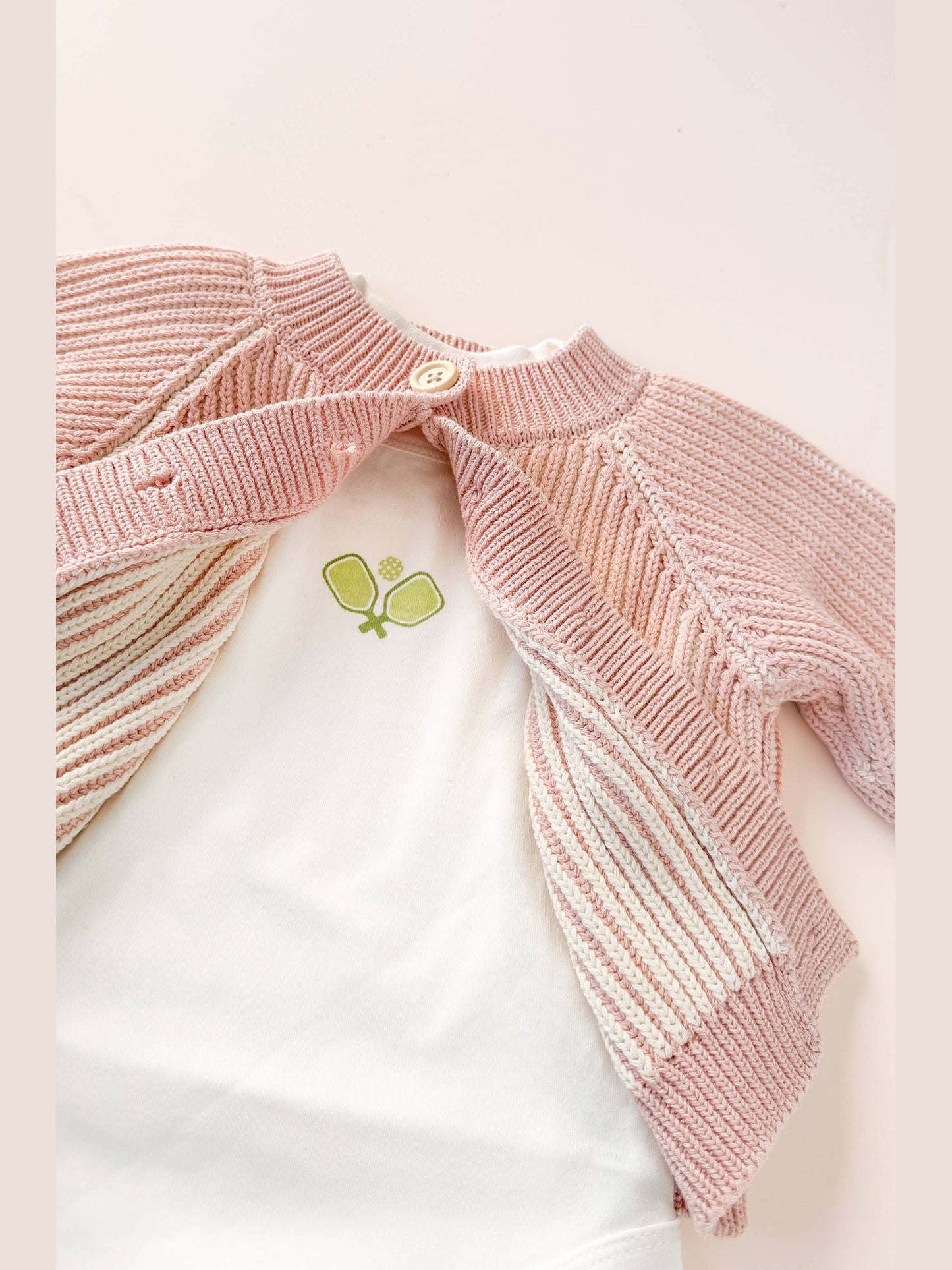 Cotton Brioche Cardigan Pink Baby Kid Apparel Valentines: Blush / S 12-24m