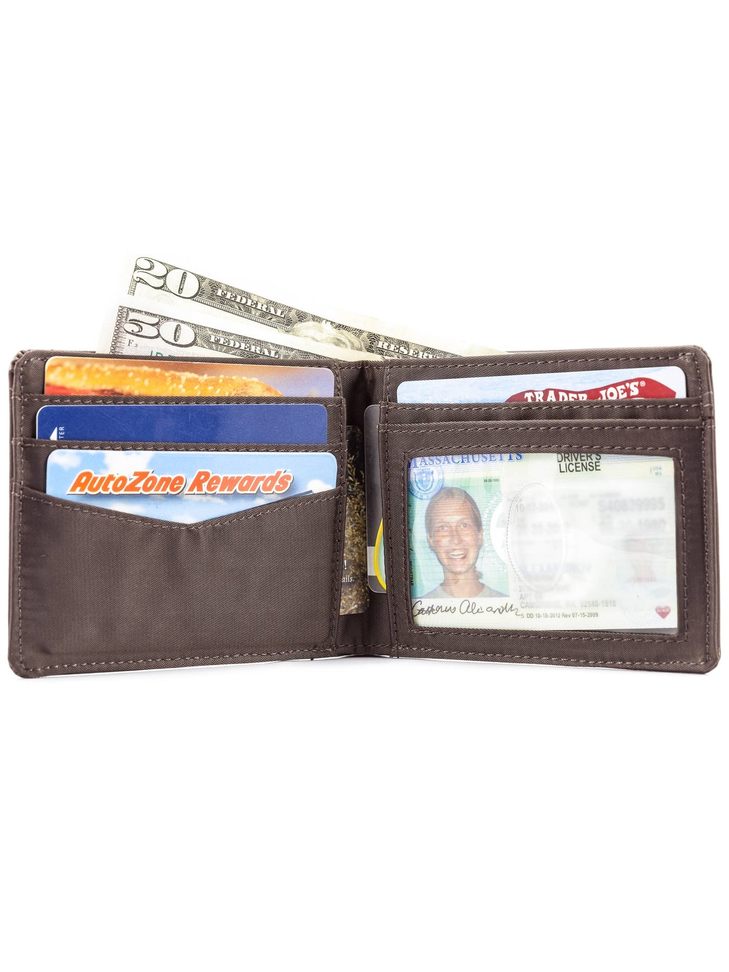 Leather Multi Bifold Wallet - Brown