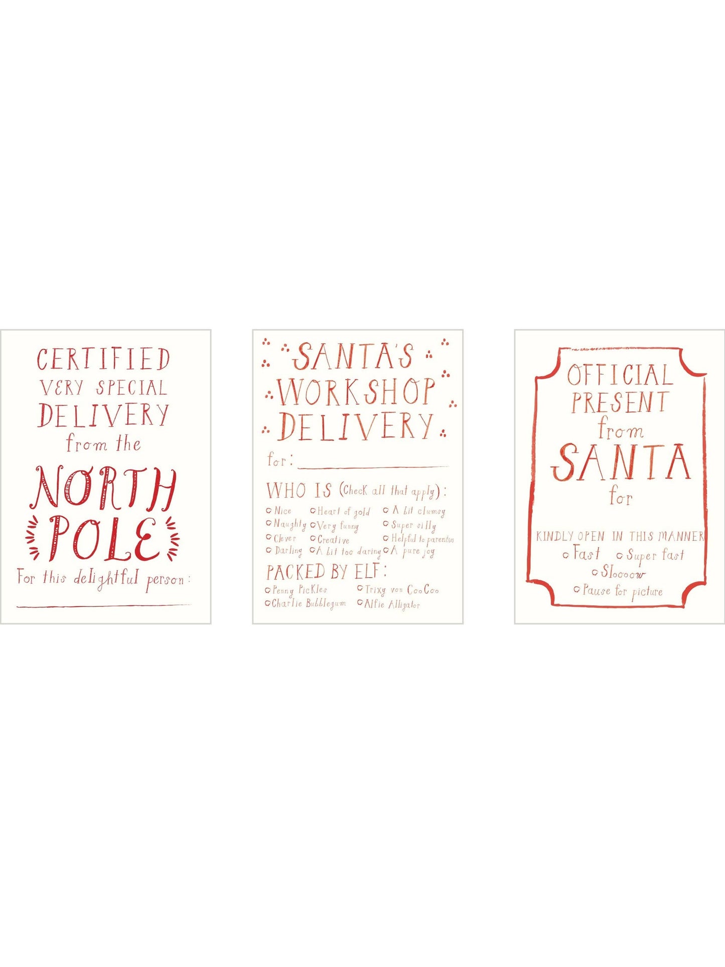 Package from Santa Holiday Gift Tags