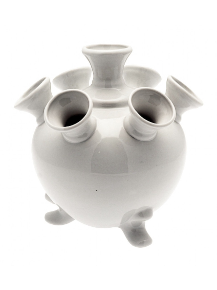 Tulip vase on legs white small