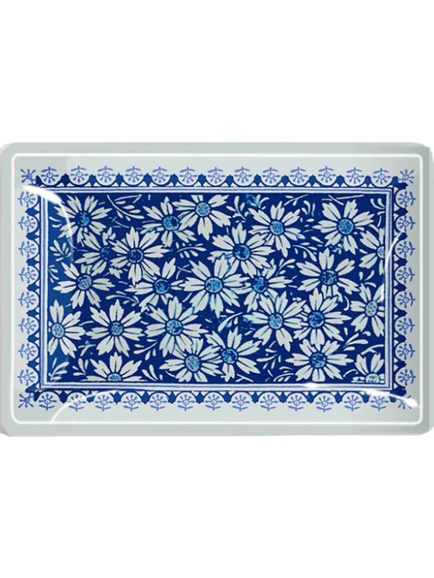 Vintage Playing Card Backside Decoupage Glass Tray
