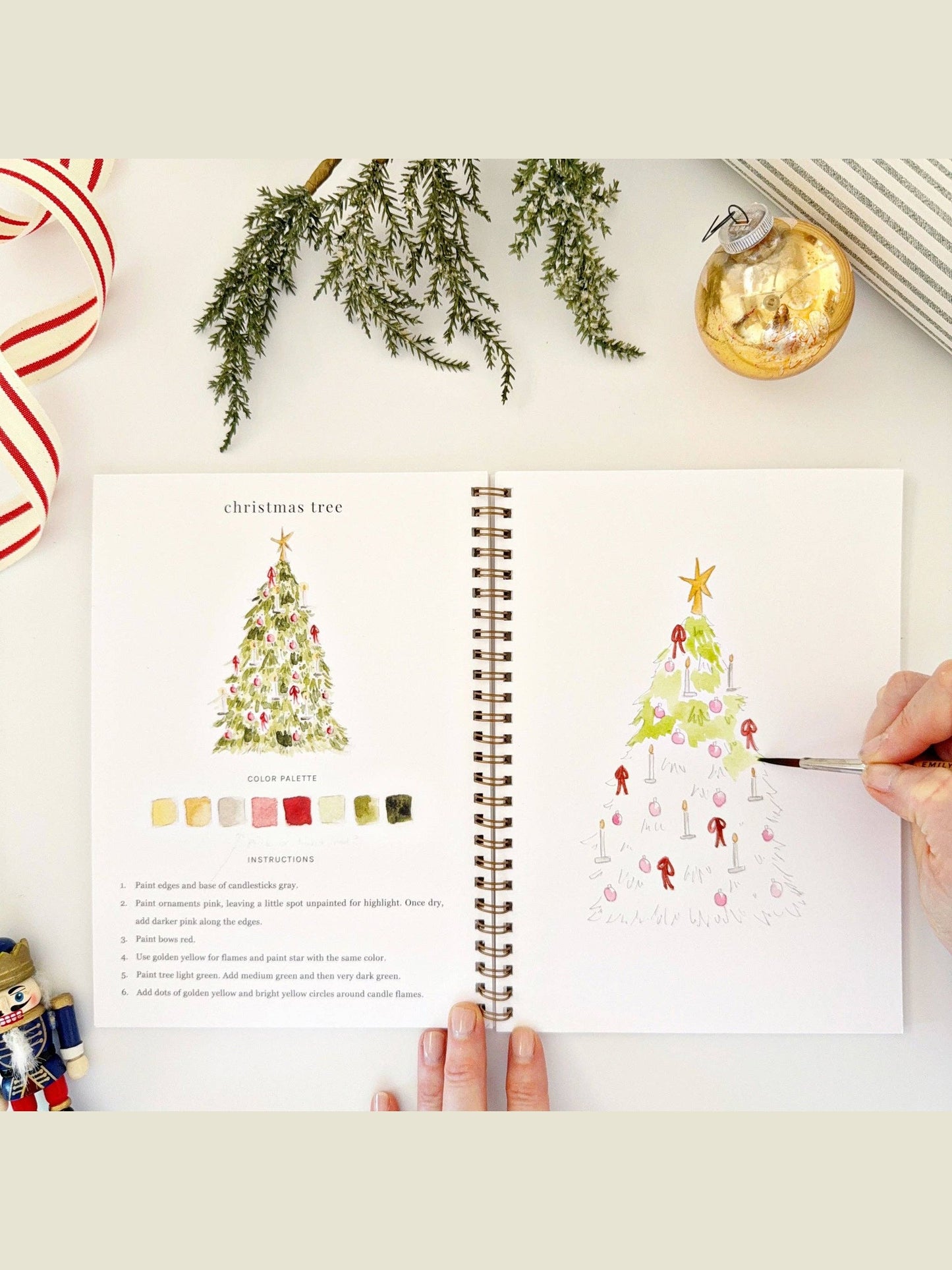 Nutcracker watercolor workbook