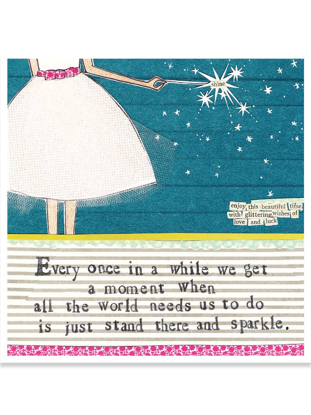 STAND AND SPARKLE | CURLY GIRL CONGRATULATIONS CARD: None