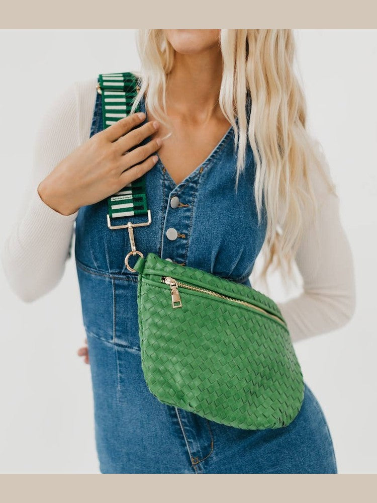Westlyn Woven Bum Bag: Emerald