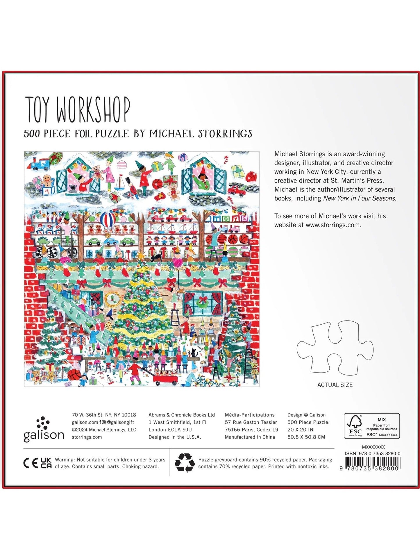 Michael Storrings Toy Workshop 500 Piece Foil Puzzle