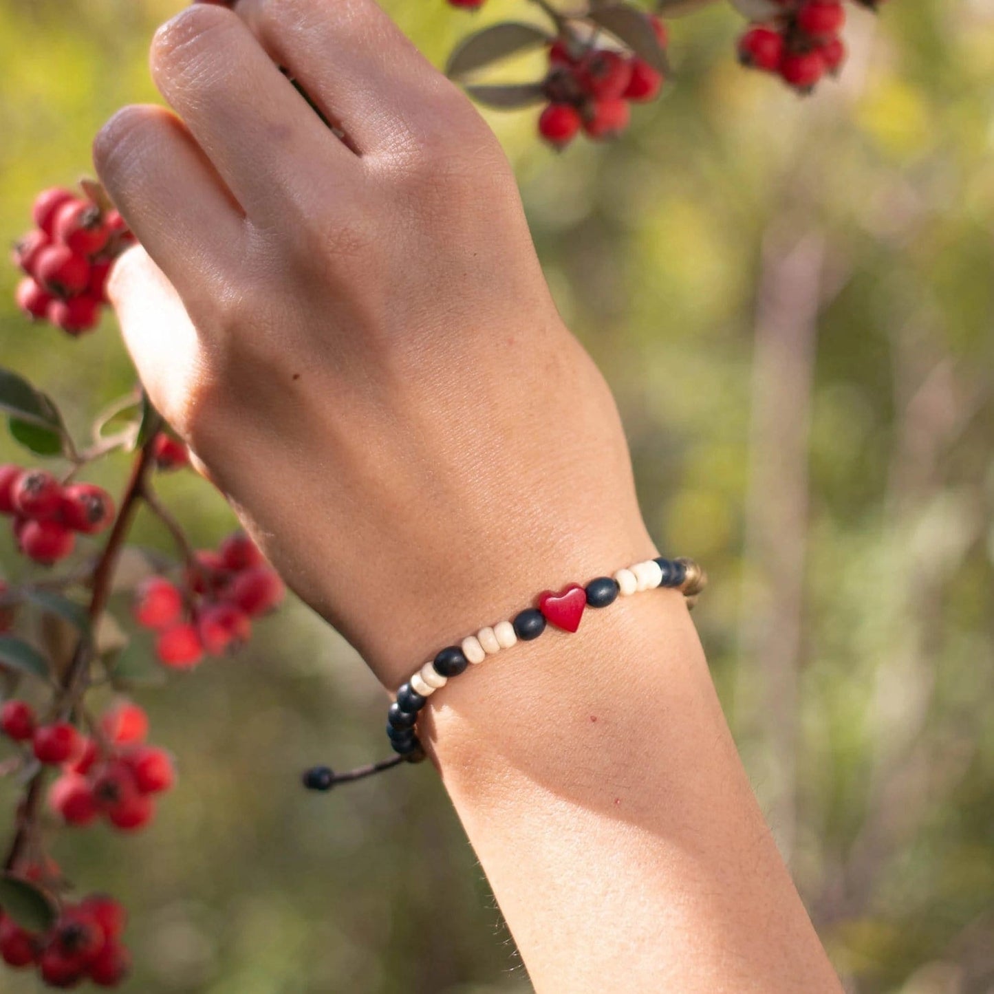 Tagua Heart Bracelet