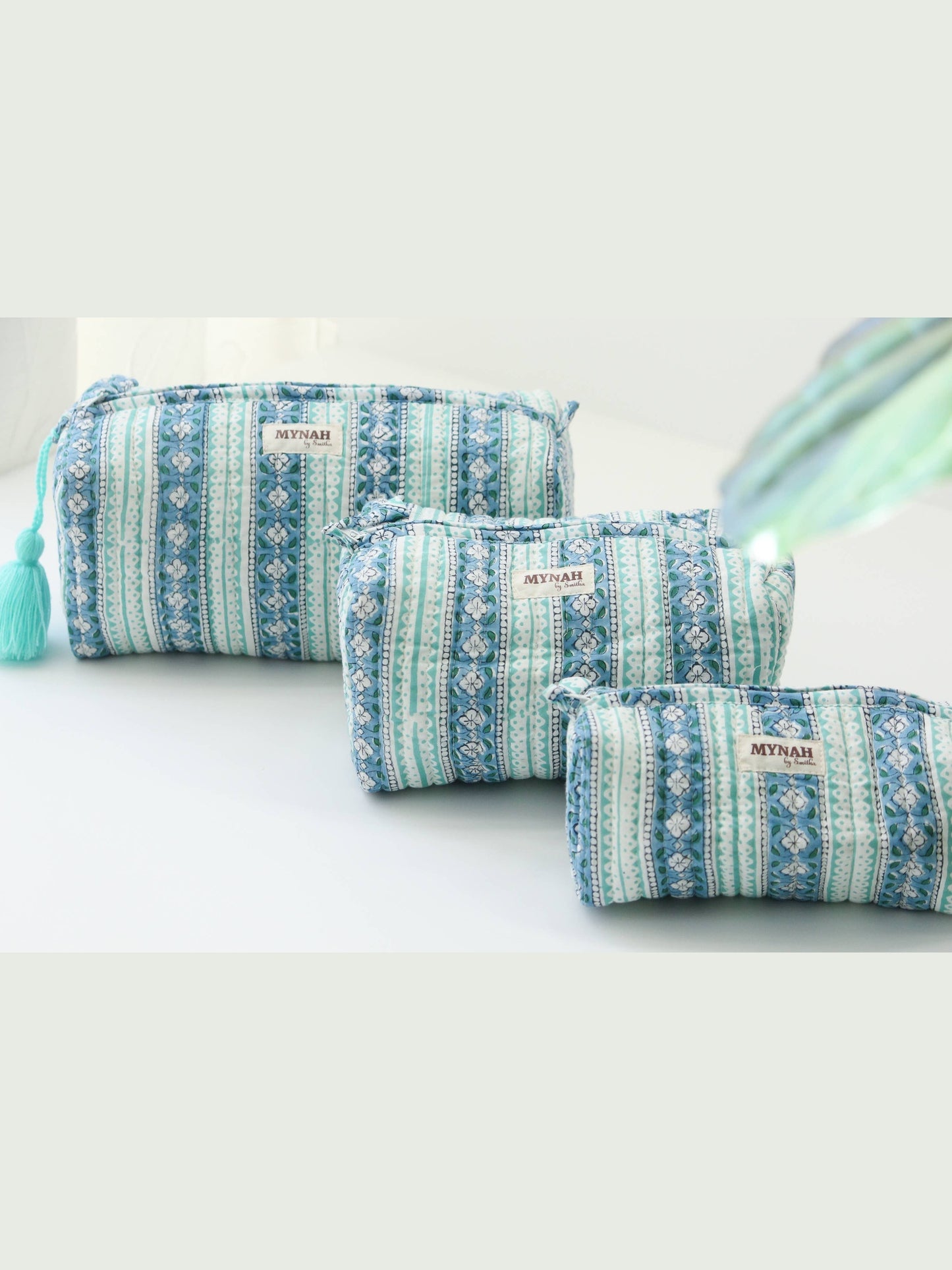 Moroccan stripes travel/make up/organizer/bag-Set of 3