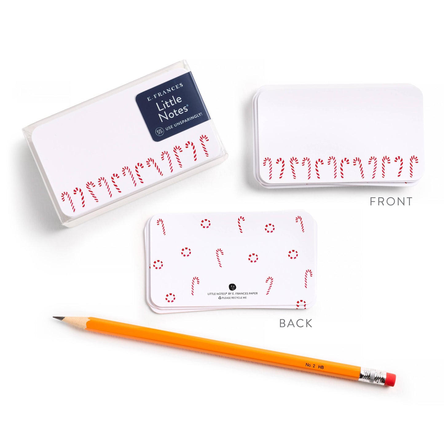 Candy Cane Little Notes® – Mini Notecard Pack, Set of 55