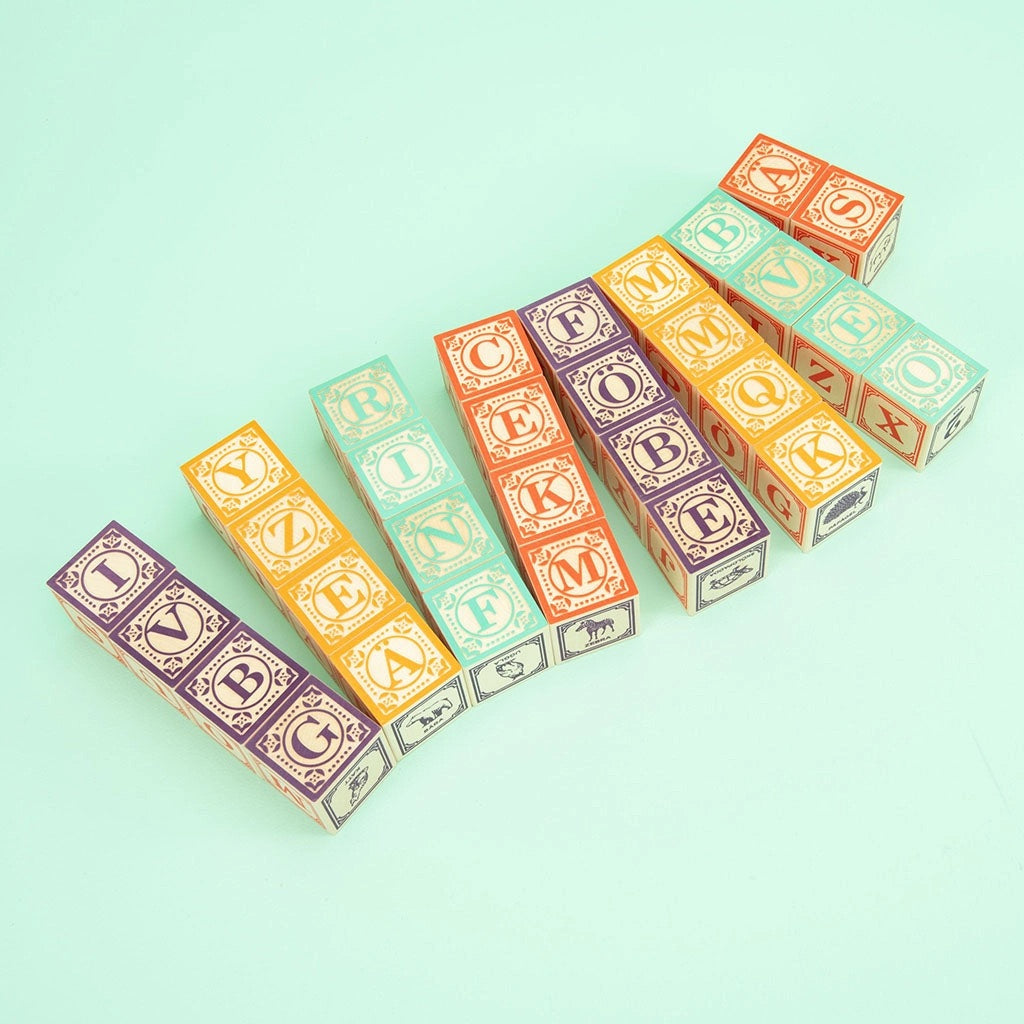 Uncle Goose Classic ABC Blocks with Canvas Bag