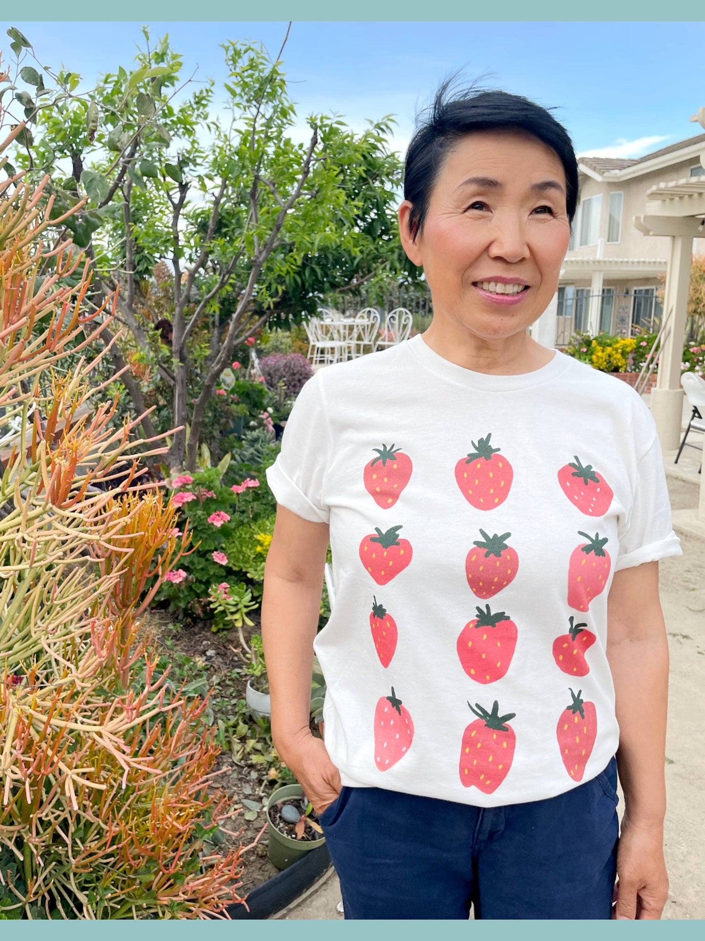 Strawberries T-Shirt: White / Large