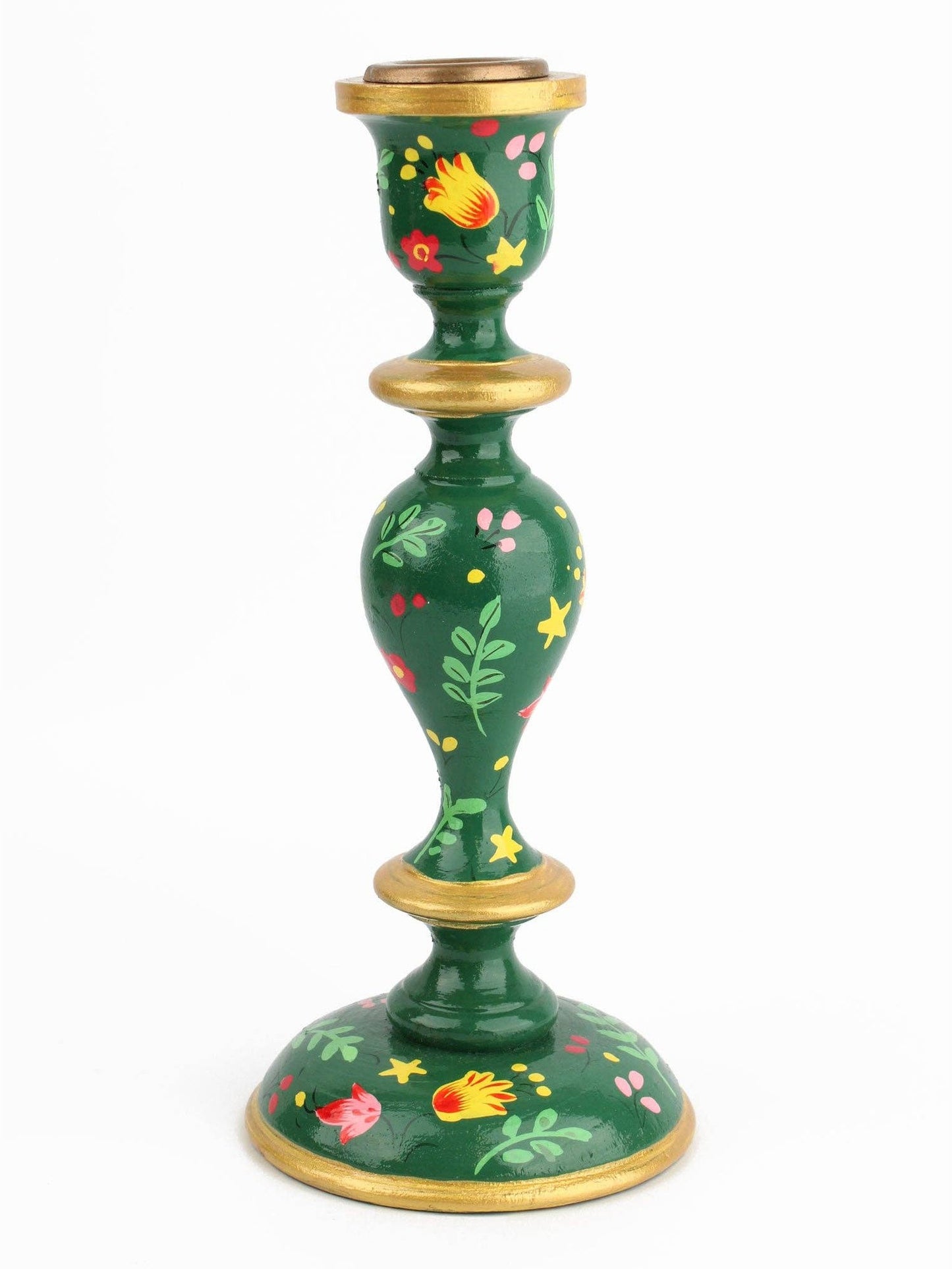 LARGE GREEN CANDLESTICK