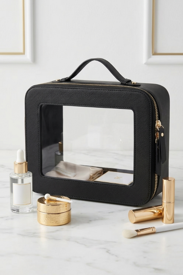 Posie Black Clear Travel Bag