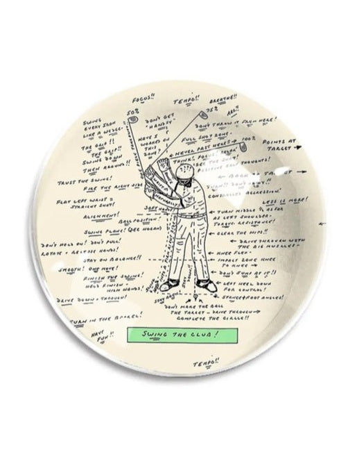 Swing the Club Crystal Dome Paperweight