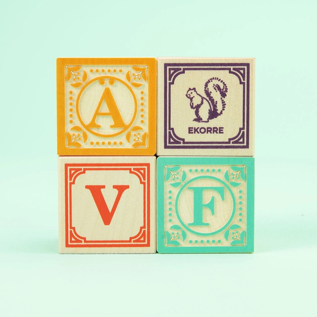 Uncle Goose Classic ABC Blocks with Canvas Bag