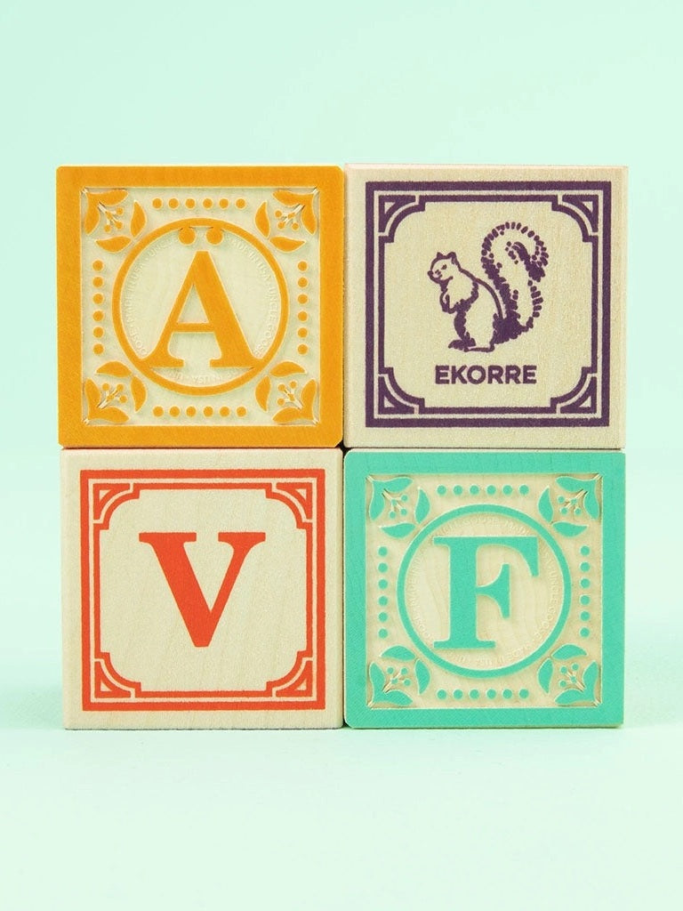 Uncle Goose Classic ABC Blocks with Canvas Bag