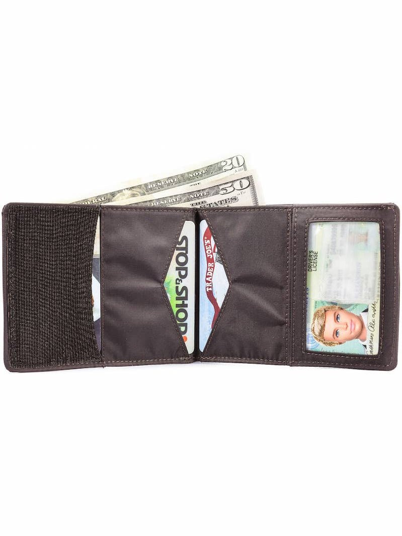 Super Skinny Bifold Wallet - Brown