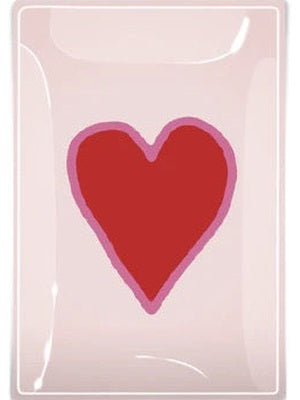 Crayon Heart Decoupage Glass Tray