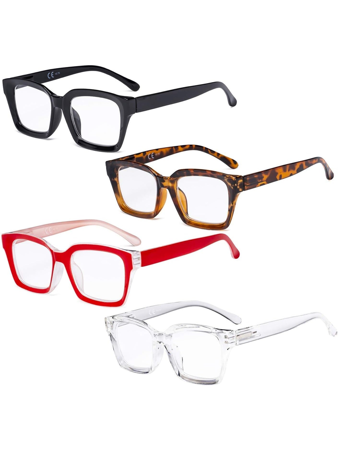 Ladies Reading Glasses - Oversized Square Design Readers for Women