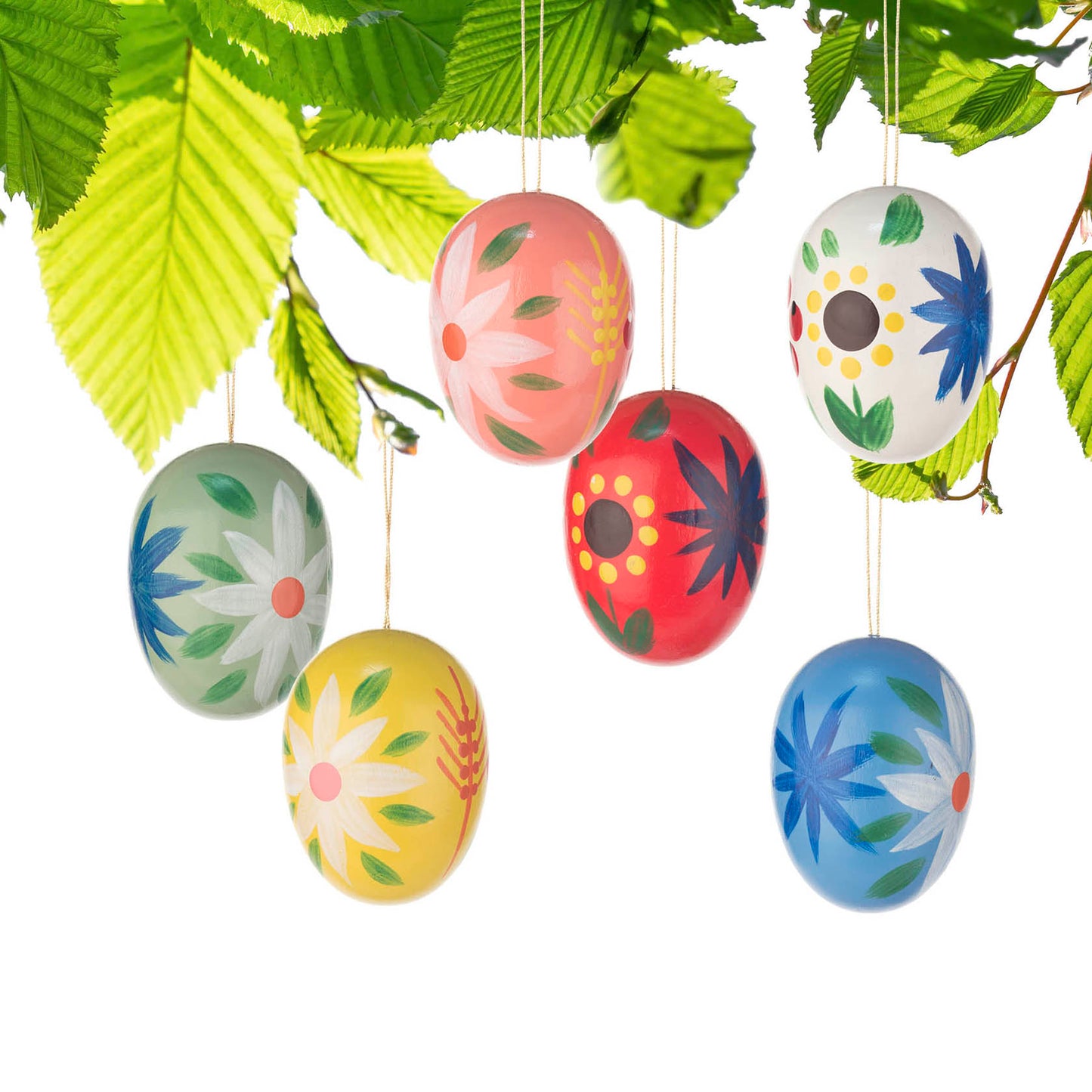 German Ornament Easter Eggs (6 eggs)